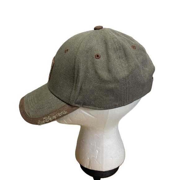 Walt Disney World Parks Brown Baseball Dad Hat Metal Logo Heavy Canvas Khaki - Picture 3 of 9